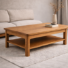 Stilla Design LOWBLOCK - A sculptural solid oak coffee table defined by calm proportions, soft edges and timeless craftsmanship.
