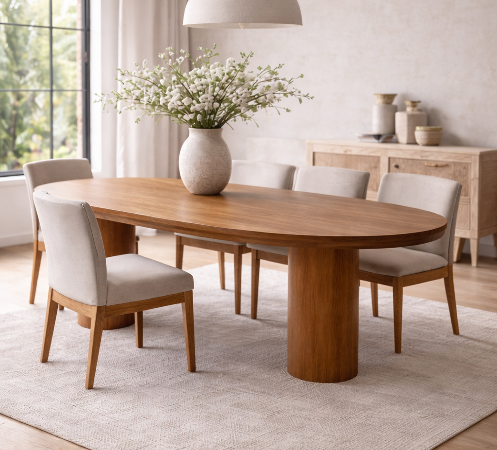 NESTO FORM Oval Solid Oak Dining Table