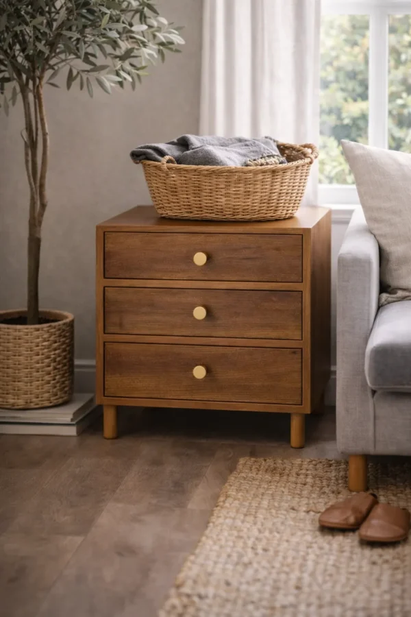 STILLA DESIGN – LINEA NO.01 - Solid Mango Wood Bedside Cabinet